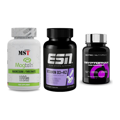 Ausdauer-Set: MST Magnesium + ESN Vitamin D3 + Scitec Tryptopha – alle enthaltenen Artikel