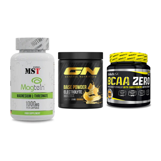 Ausdauer-Set: MST Magnesium + GN Base Powder + BioTech BCAA – alle enthaltenen Artikel