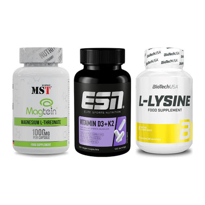 Ausdauer-Set: MST Magnesium + ESN Vitamin D3 + BioTech L-Lysine – alle enthaltenen Artikel