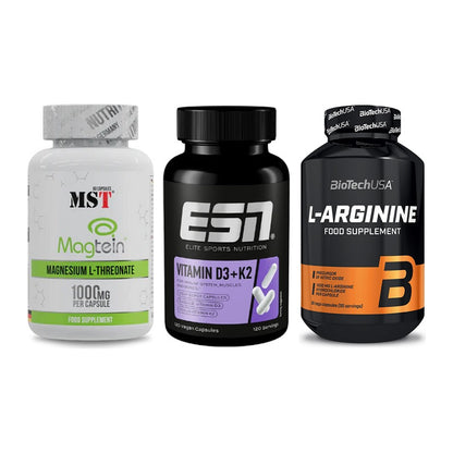 Ausdauer-Set: MST Magnesium + ESN Vitamin D3 + BioTech L-Argini – alle enthaltenen Artikel