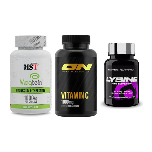 Ausdauer-Set: MST Magnesium + GN Vitamin C + Scitec Lysine – alle enthaltenen Artikel