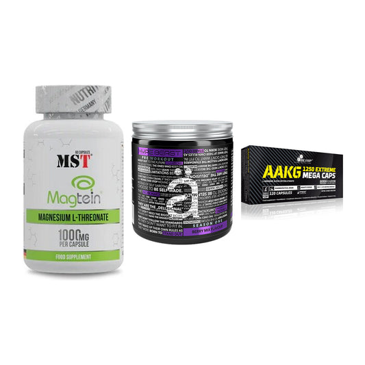 Ausdauer-Set: MST Magnesium + Nanosupps Hype + Olimp AAKG – alle enthaltenen Artikel