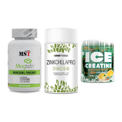 Ausdauer-Set: MST Magnesium + Sinob Zink + FA Nutrition ICE – alle enthaltenen Artikel