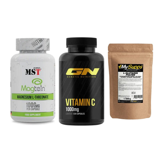 Ausdauer-Set: MST Magnesium + GN Vitamin C + MySupps Glutamin – alle enthaltenen Artikel