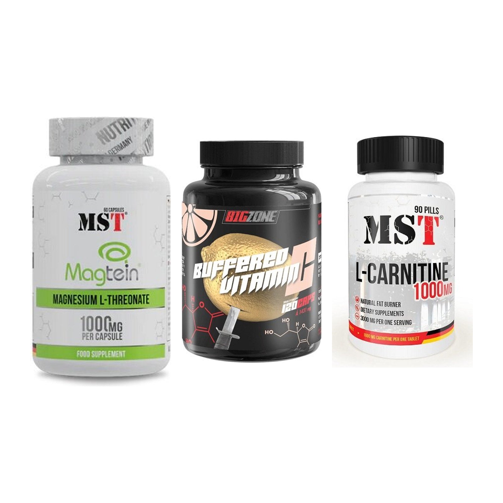 Ausdauer-Set: MST Magnesium + Big Zone Buffere + MST L-Carnitine – alle enthaltenen Artikel