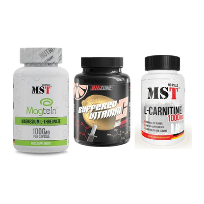 Ausdauer-Set: MST Magnesium + Big Zone Buffere + MST L-Carnitine – alle enthaltenen Artikel