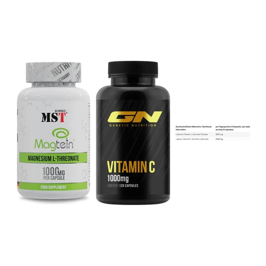 Ausdauer-Set: MST Magnesium + GN Vitamin C + INLEAD L-Carniti – alle enthaltenen Artikel