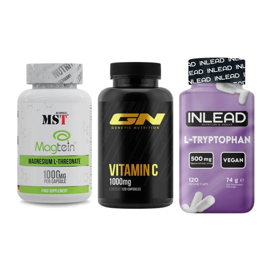 Ausdauer-Set: MST Magnesium + GN Vitamin C + INLEAD L-Tryptop – alle enthaltenen Artikel