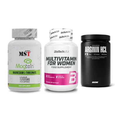 Ausdauer-Set: MST Magnesium + BioTech Multivit + Big Zone L-Argin – alle enthaltenen Artikel