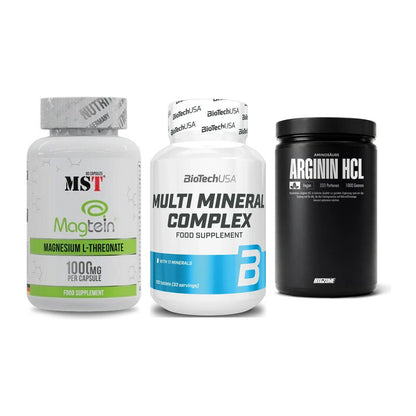 Ausdauer-Set: MST Magnesium + BioTech Multi + Big Zone L-Argin – alle enthaltenen Artikel