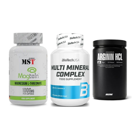 Ausdauer-Set: MST Magnesium + BioTech Multi + Big Zone L-Argin – alle enthaltenen Artikel