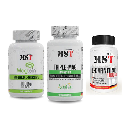 Ausdauer-Set: MST Magnesium + MST Tripple Mag + MST L-Carnitine – alle enthaltenen Artikel