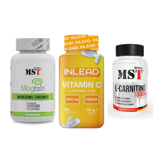 Ausdauer-Set: MST Magnesium + INLEAD Vitamin C + MST L-Carnitine – alle enthaltenen Artikel