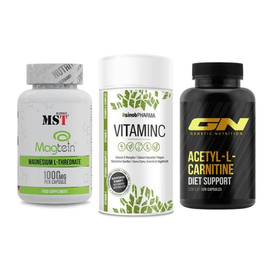 Ausdauer-Set: MST Magnesium + Sinob Vitamin C + GN Acetyl – alle enthaltenen Artikel
