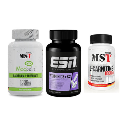 Ausdauer-Set: MST Magnesium + ESN Vitamin D3 + MST L-Carnitine – alle enthaltenen Artikel