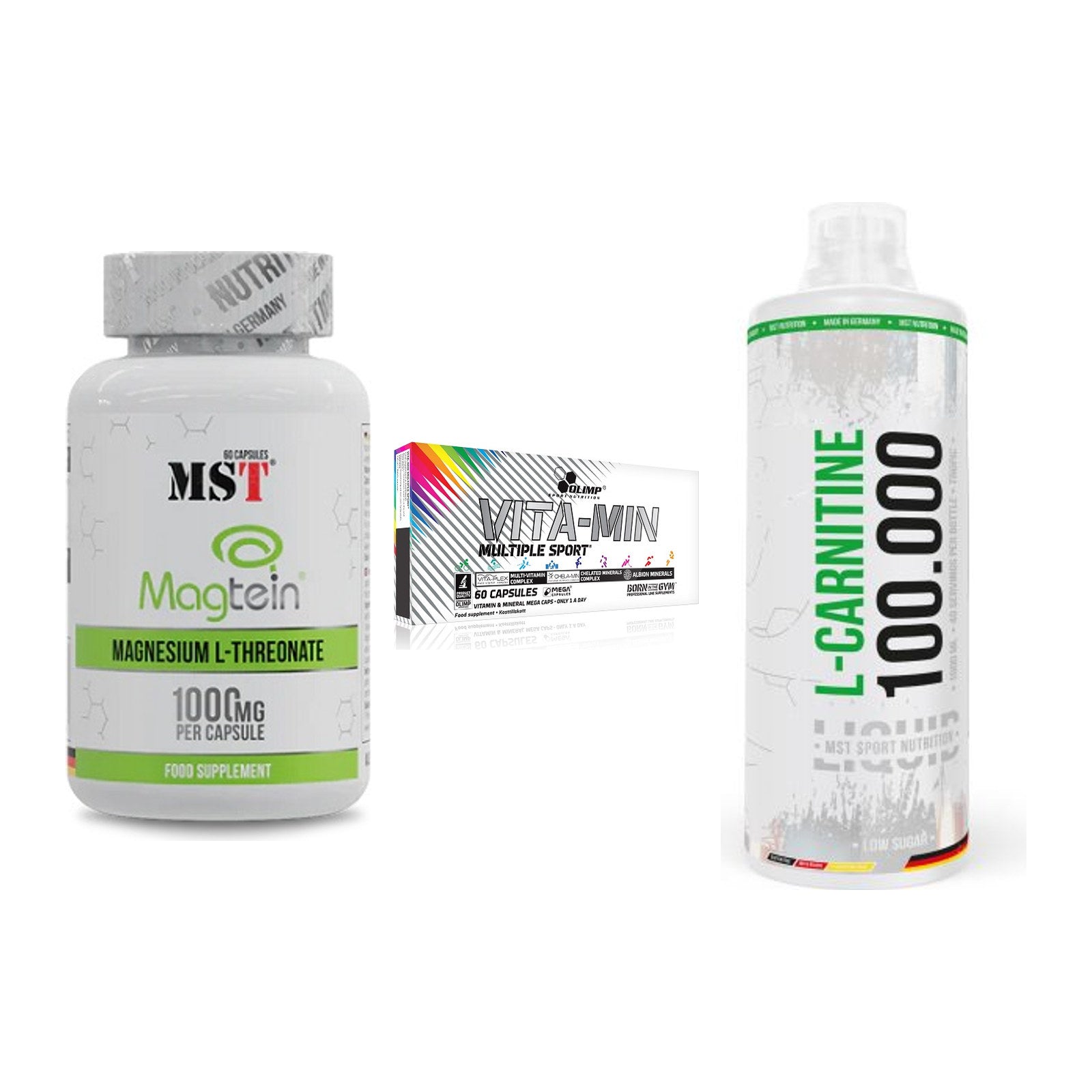 Ausdauer-Set: MST Magnesium + Olimp Vita-Min + MST L-Carnitine – alle enthaltenen Artikel
