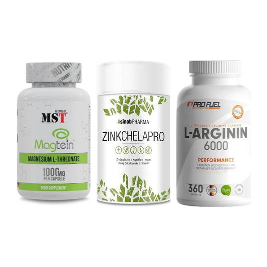 Ausdauer-Set: MST Magnesium + Sinob Zink + ProFuel L-Argini – alle enthaltenen Artikel