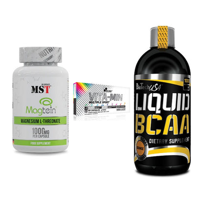 Ausdauer-Set: MST Magnesium + Olimp Vita-Min + BioTech Liquid – alle enthaltenen Artikel