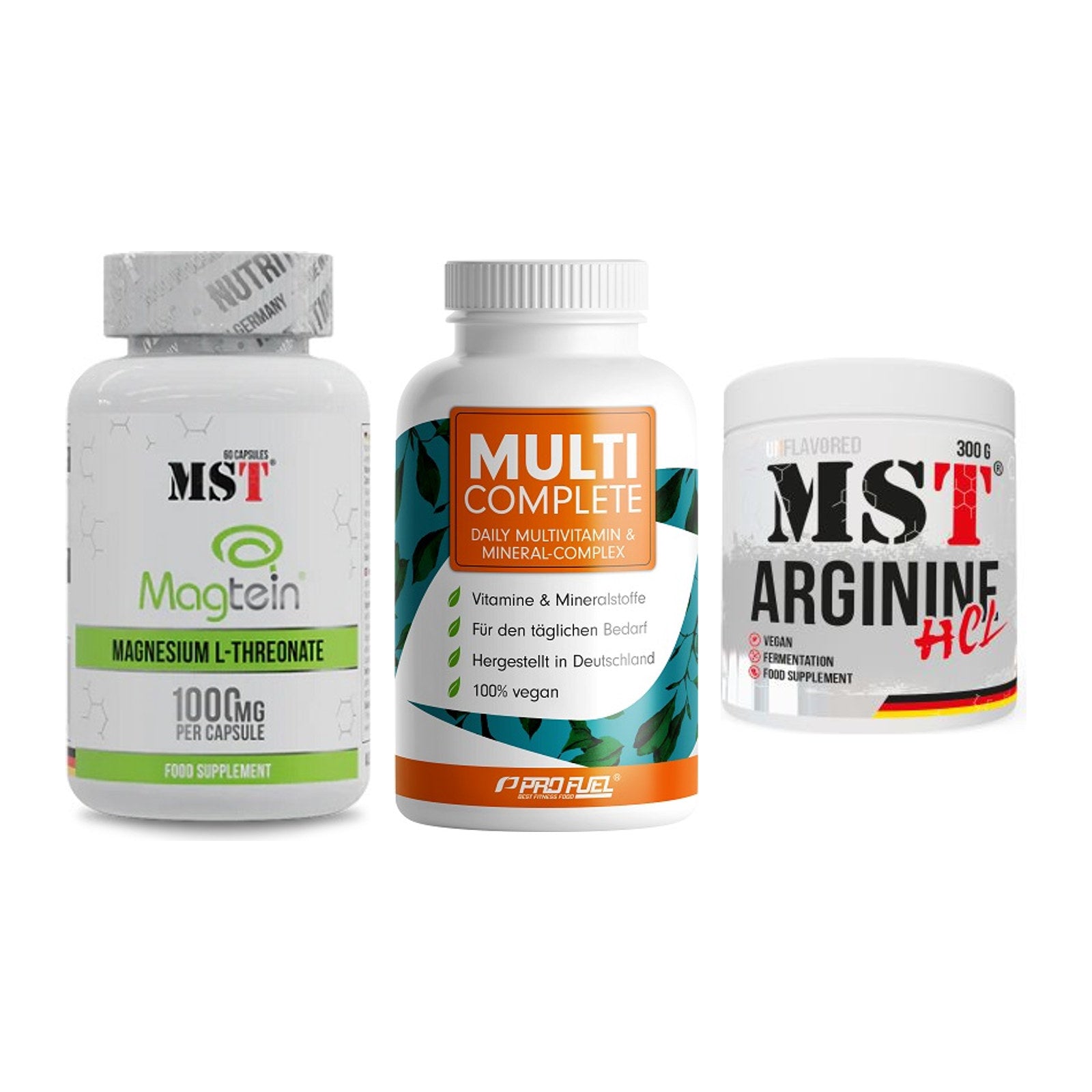 Ausdauer-Set: MST Magnesium + ProFuel MULTI + MST Arginine HCL – alle enthaltenen Artikel
