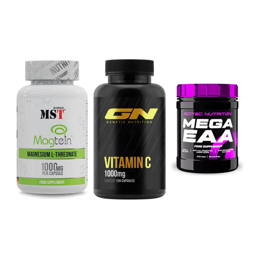 Ausdauer-Set: MST Magnesium + GN Vitamin C + Scitec Mega EAA – alle enthaltenen Artikel