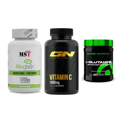 Ausdauer-Set: MST Magnesium + GN Vitamin C + Scitec L-Glutami – alle enthaltenen Artikel