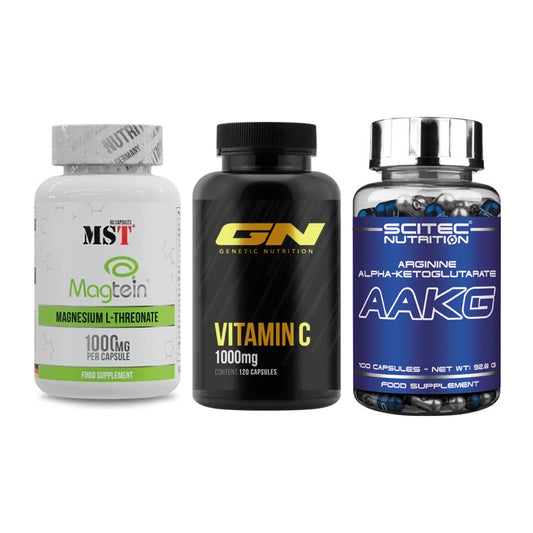 Ausdauer-Set: MST Magnesium + GN Vitamin C + Scitec AAKG – alle enthaltenen Artikel