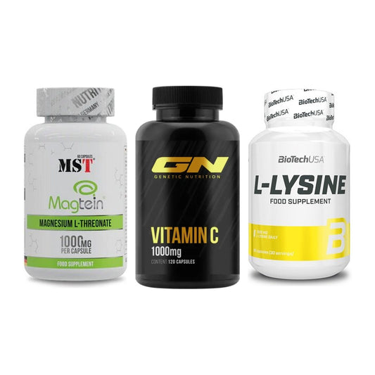 Ausdauer-Set: MST Magnesium + GN Vitamin C + BioTech L-Lysine – alle enthaltenen Artikel