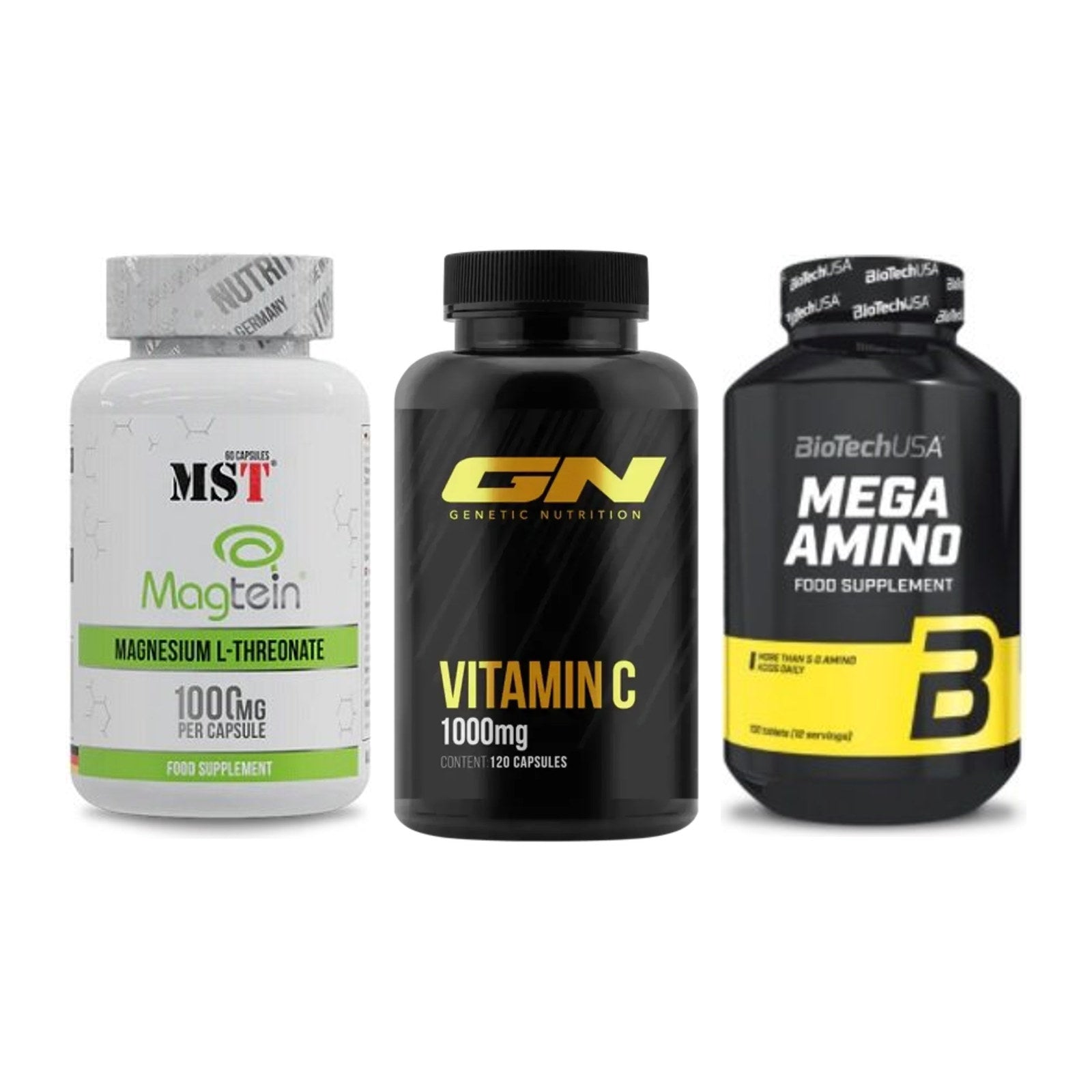 Ausdauer-Set: MST Magnesium + GN Vitamin C + BioTech Mega – alle enthaltenen Artikel