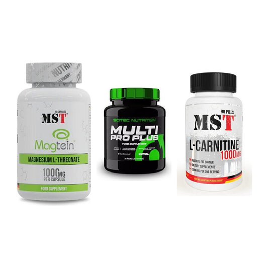 Ausdauer-Set: MST Magnesium + Scitec Multi Pro + MST L-Carnitine – alle enthaltenen Artikel