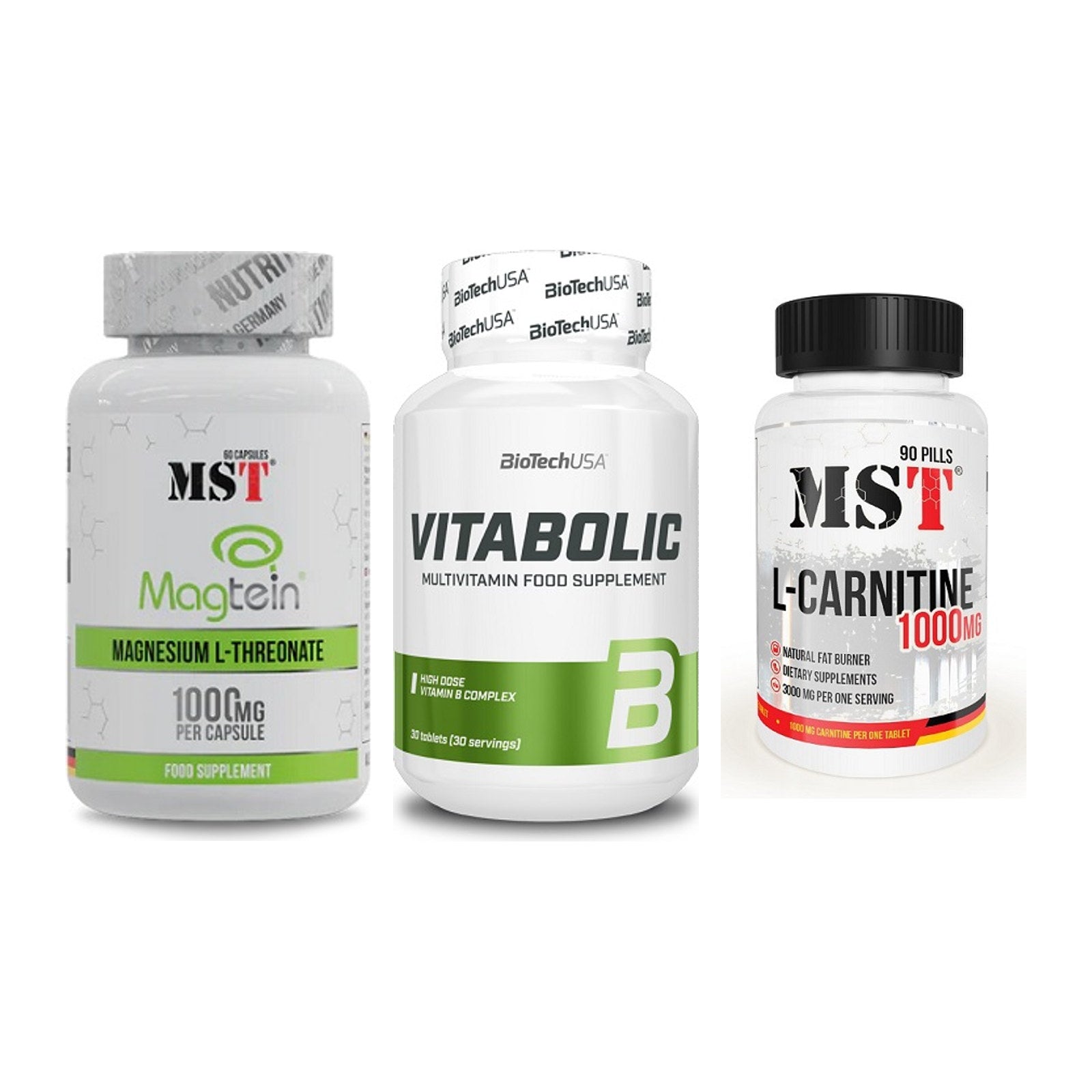 Ausdauer-Set: MST Magnesium + BioTech Vitaboli + MST L-Carnitine – alle enthaltenen Artikel