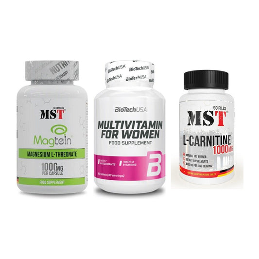 Ausdauer-Set: MST Magnesium + BioTech Multivit + MST L-Carnitine – alle enthaltenen Artikel