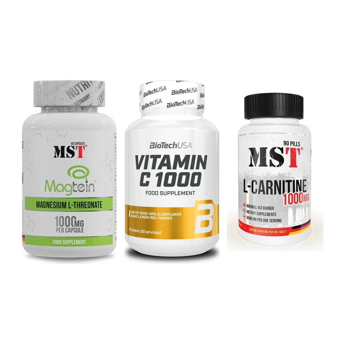 Ausdauer-Set: MST Magnesium + BioTech Vitamin + MST L-Carnitine – alle enthaltenen Artikel