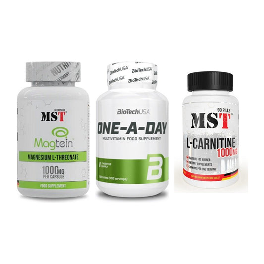 Ausdauer-Set: MST Magnesium + BioTech One A + MST L-Carnitine – alle enthaltenen Artikel