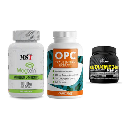 Ausdauer-Set: MST Magnesium + ProFuel OPC + Olimp L-Glutamin – alle enthaltenen Artikel