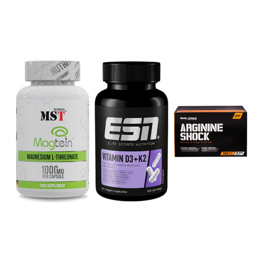 Ausdauer-Set: MST Magnesium + ESN Vitamin D3 + Body Attack – alle enthaltenen Artikel