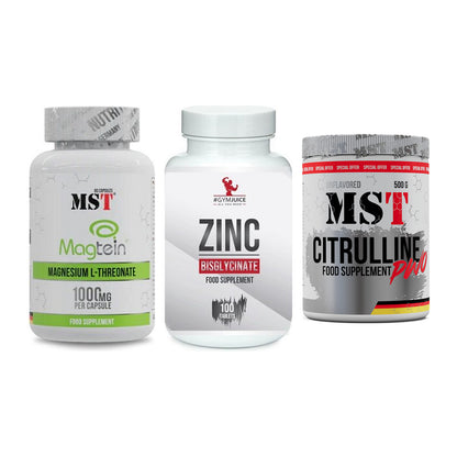 Ausdauer-Set: MST Magnesium + #GYMJUICE ZINC + MST Citrulline – alle enthaltenen Artikel