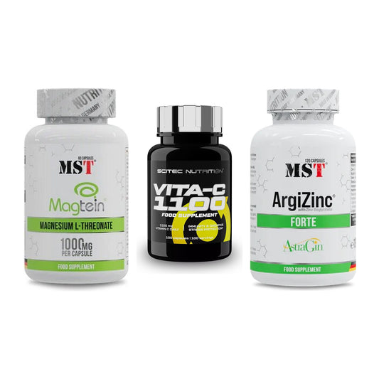 Ausdauer-Set: MST Magnesium + Scitec Vitamin C + MST ArgiZinc – alle enthaltenen Artikel