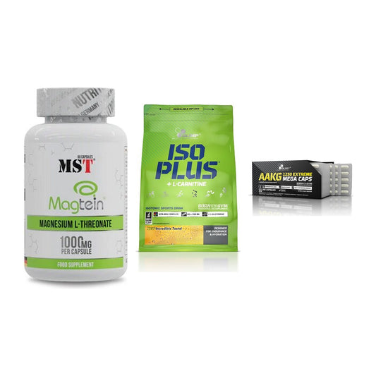 Ausdauer-Set: MST Magnesium + Olimp Iso Plus + Olimp AAKG – alle enthaltenen Artikel