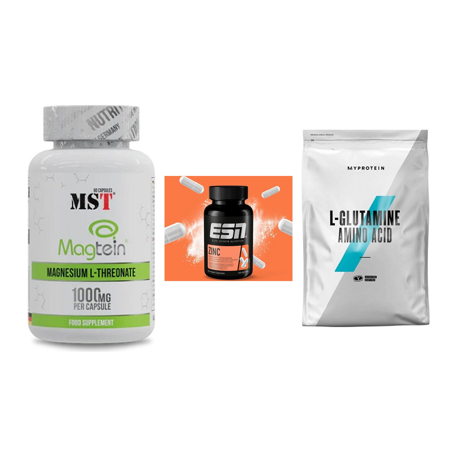 Ausdauer-Set: MST Magnesium + ESN Zinc + MyProtein – alle enthaltenen Artikel