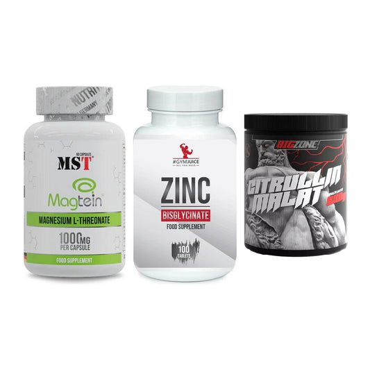 Ausdauer-Set: MST Magnesium + #GYMJUICE ZINC + Big Zone Citrull – alle enthaltenen Artikel