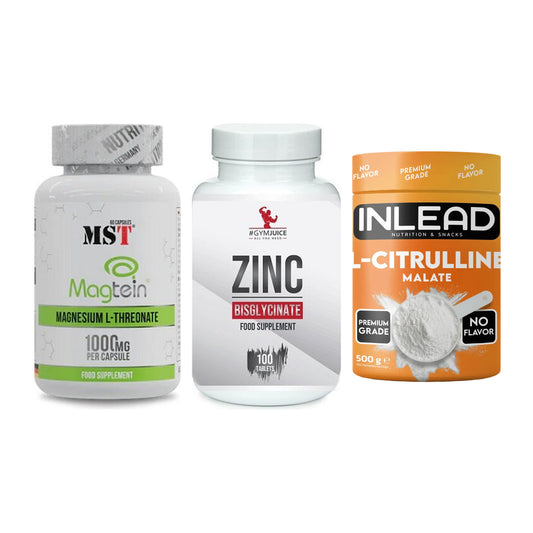 Ausdauer-Set: MST Magnesium + #GYMJUICE ZINC + INLEAD L-Citrull – alle enthaltenen Artikel