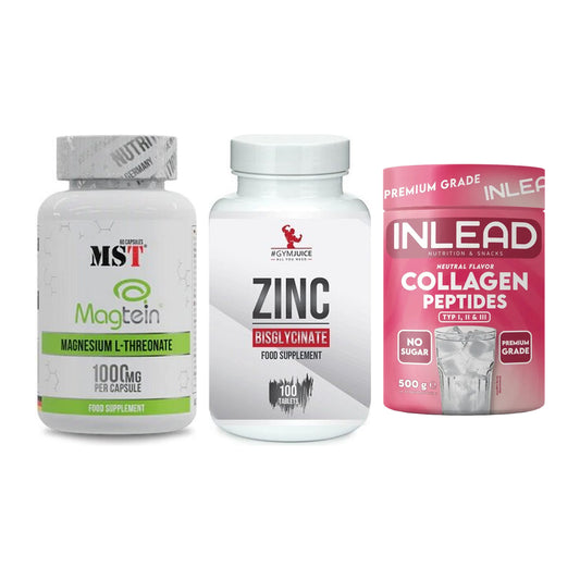 Ausdauer-Set: MST Magnesium + #GYMJUICE ZINC + INLEAD Collagen – alle enthaltenen Artikel