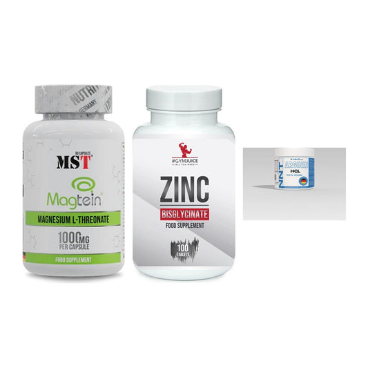 Ausdauer-Set: MST Magnesium + #GYMJUICE ZINC + NNT Arginin – alle enthaltenen Artikel