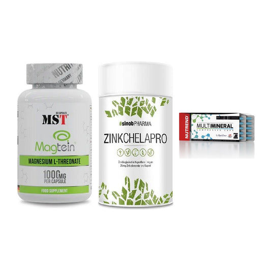 Ausdauer-Set: MST Magnesium + Sinob Zink + Nutrend Multimin – alle enthaltenen Artikel