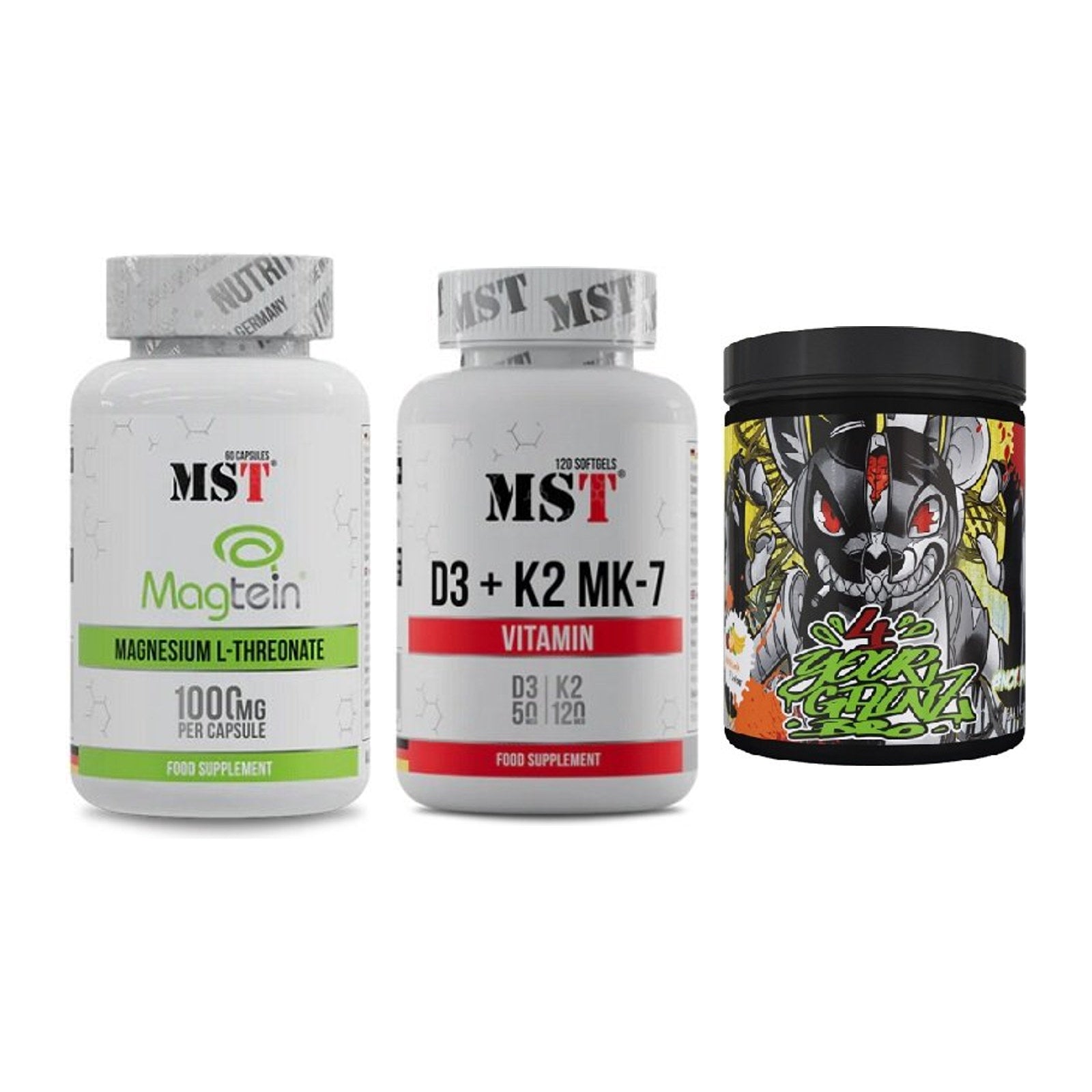 Ausdauer-Set: MST Magnesium + MST Vitamin D3 + BPS-Pharma EAA´s – alle enthaltenen Artikel