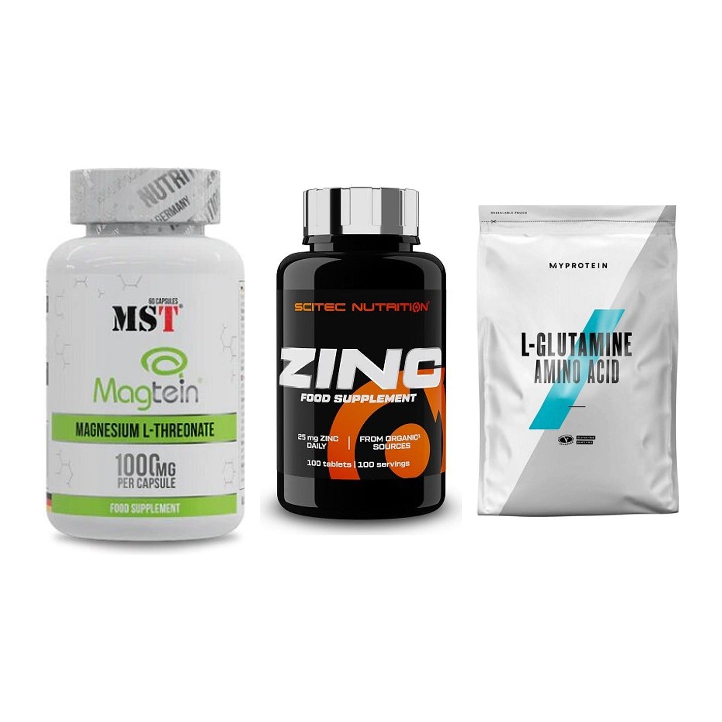 Ausdauer-Set: MST Magnesium + Scitec Zinc + MyProtein – alle enthaltenen Artikel