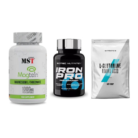 Ausdauer-Set: MST Magnesium + Scitec Iron Pro + MyProtein – alle enthaltenen Artikel