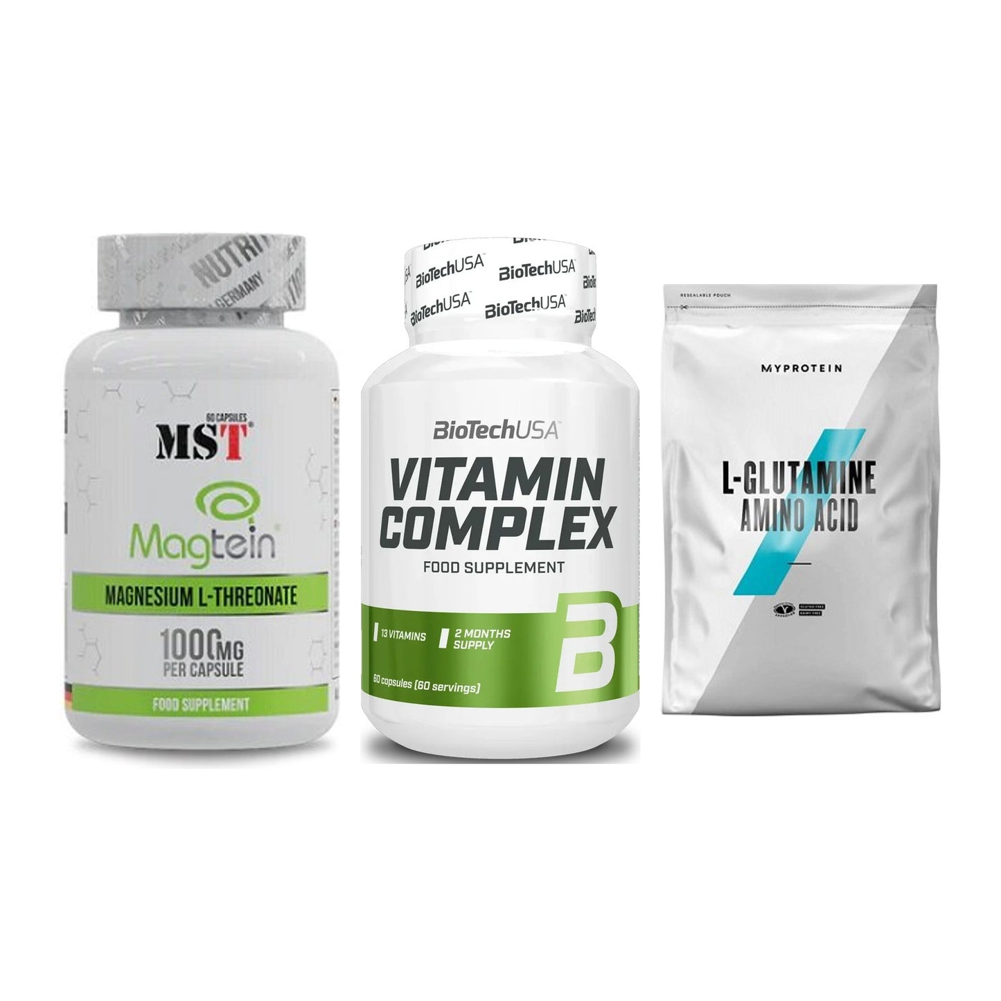 Ausdauer-Set: MST Magnesium + BioTech Vitamin + MyProtein – alle enthaltenen Artikel