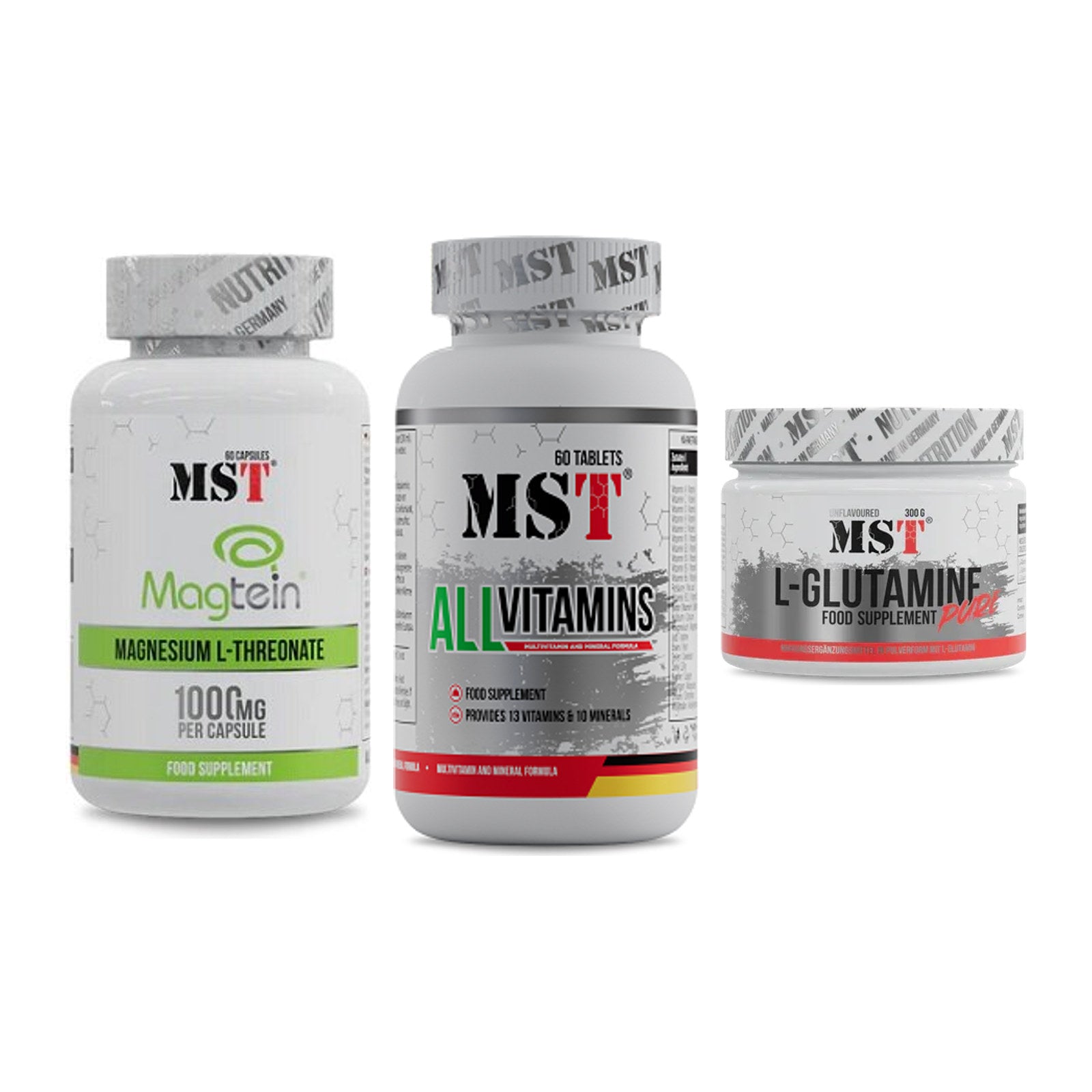 Ausdauer-Set: MST Magnesium + MST All Vitamins + MST Glutamine – alle enthaltenen Artikel