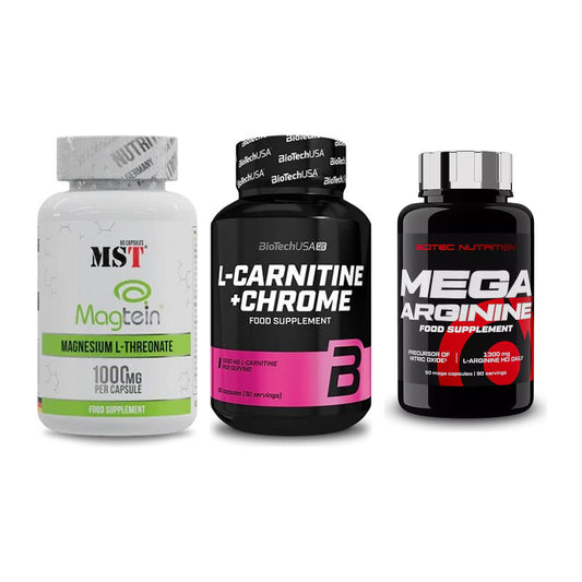 Ausdauer-Set: MST Magnesium + BioTech L-Carnit + Scitec Mega – alle enthaltenen Artikel